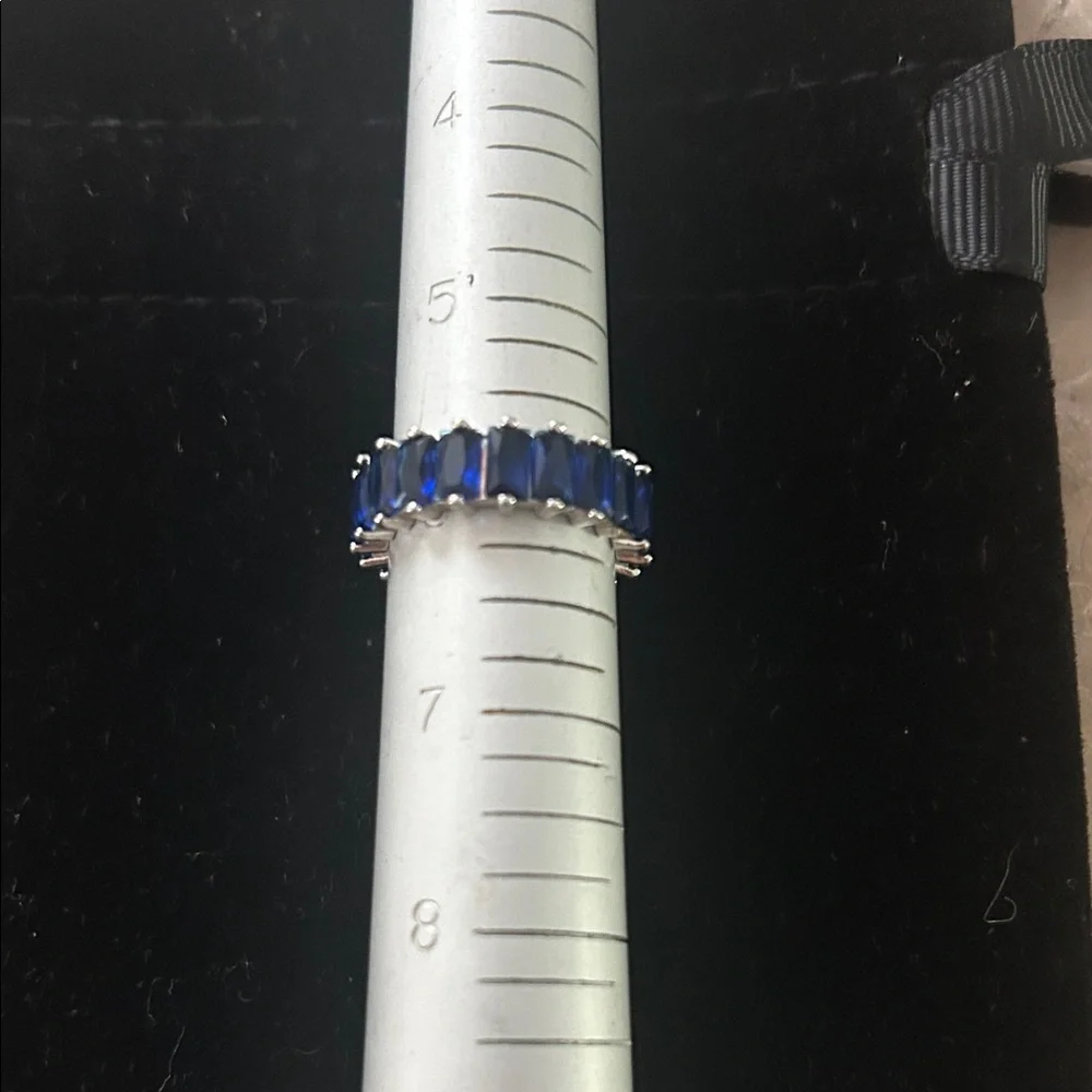 Brand new never worn Elegant Blue Sapphire-Effect Eternity Band - Women Jewelry